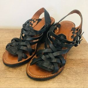 Lucky brand black strappy sandals